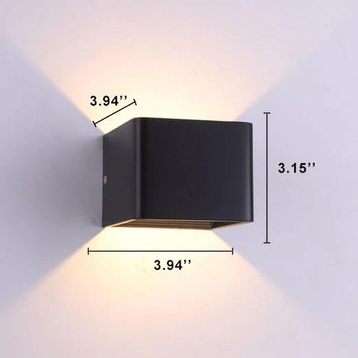 Moderne Wandlamp Mini Vierkant voor Woonkamer en Slaapkamer - Afbeelding 4