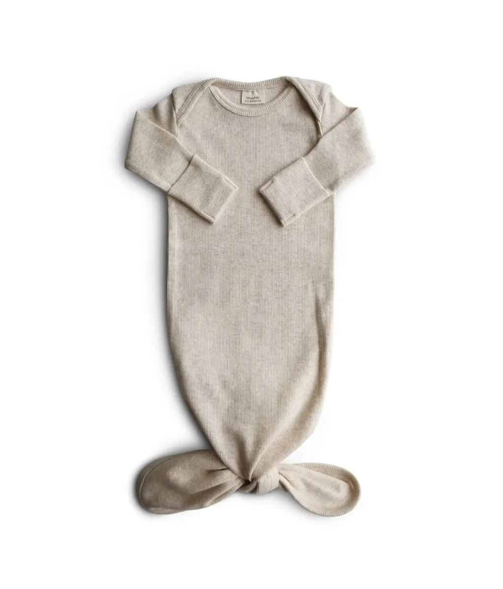 Mushie Newborn Slaapzak Beige Biologisch Katoen