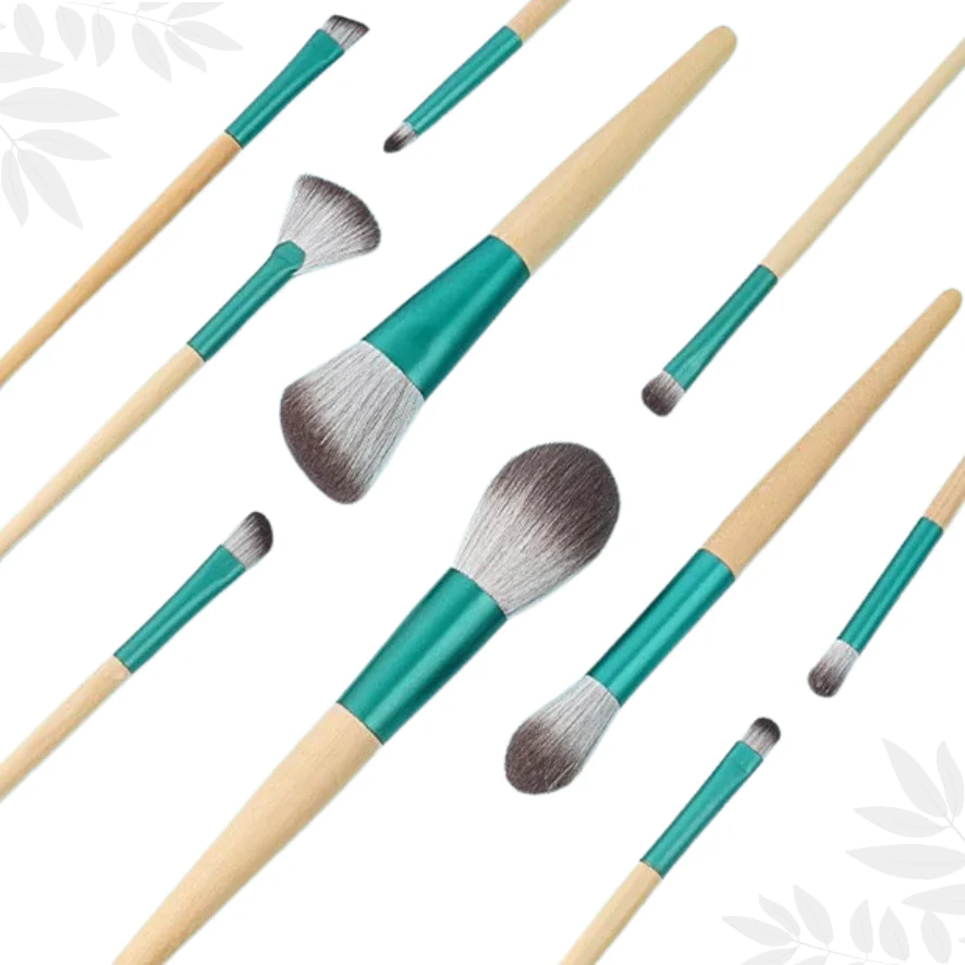 green-goose Bamboe Make-up Kwasten in Kurk Tasje - Afbeelding 7