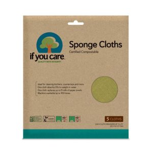 If You Care Sponsdoekjes – Ongebleekt en Composteerbaar – 5 stuks